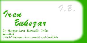 iren bukszar business card
