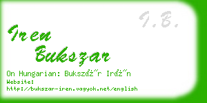 iren bukszar business card